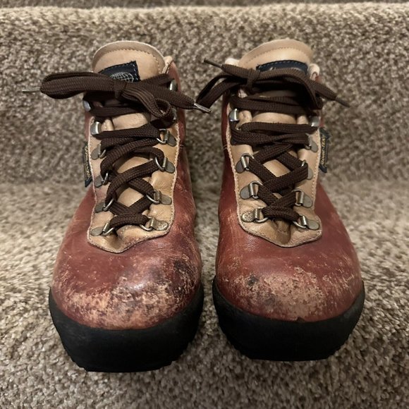 Vintage Vasque Mens Sz 8M Skywalker Hiking Boots Red Brown Leather Laceup main image 2